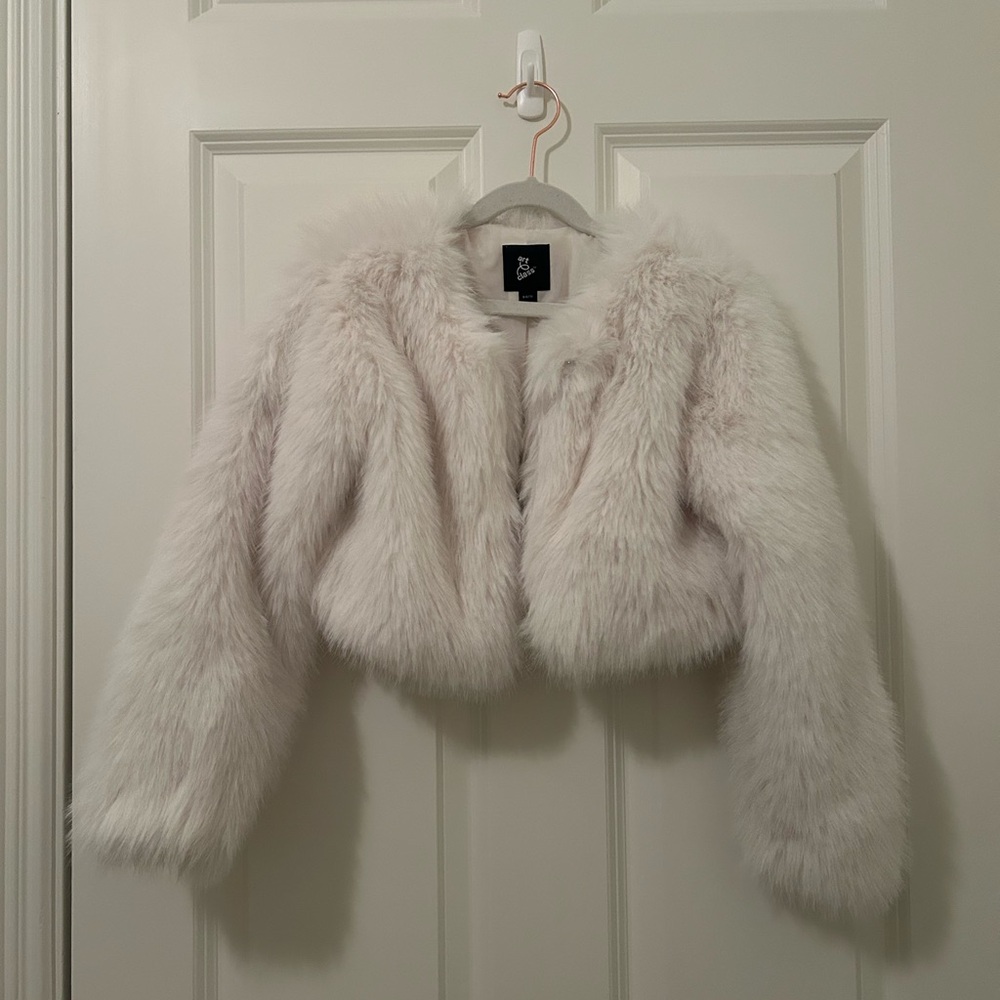 Cat & Jack Chic Faux Fur Jacket in Cream